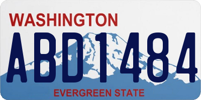 WA license plate ABD1484