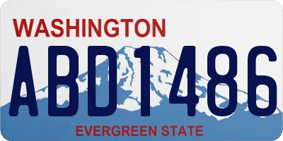 WA license plate ABD1486