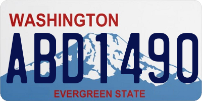 WA license plate ABD1490