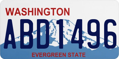 WA license plate ABD1496