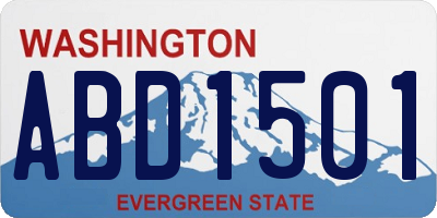 WA license plate ABD1501