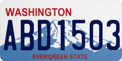WA license plate ABD1503