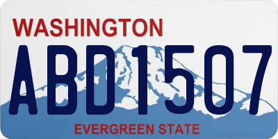 WA license plate ABD1507