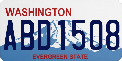 WA license plate ABD1508