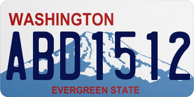 WA license plate ABD1512