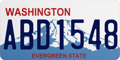 WA license plate ABD1548