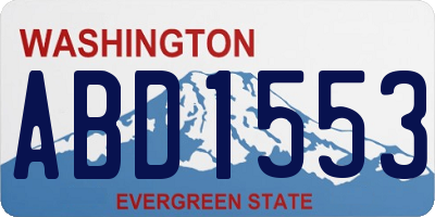 WA license plate ABD1553