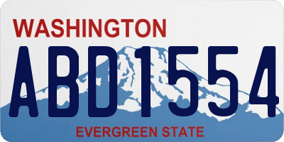 WA license plate ABD1554