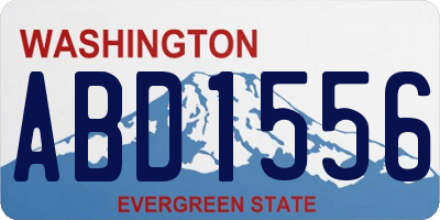 WA license plate ABD1556