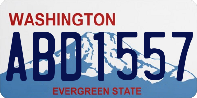 WA license plate ABD1557