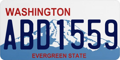 WA license plate ABD1559