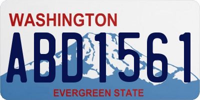 WA license plate ABD1561