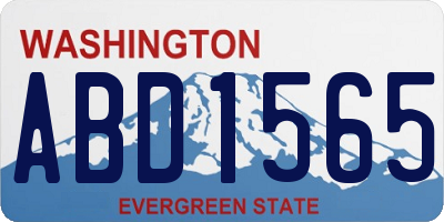 WA license plate ABD1565