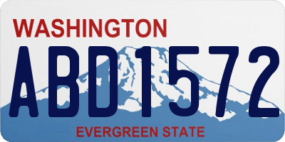 WA license plate ABD1572