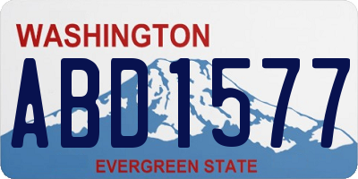 WA license plate ABD1577