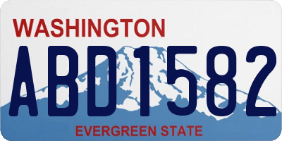 WA license plate ABD1582