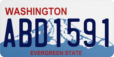 WA license plate ABD1591