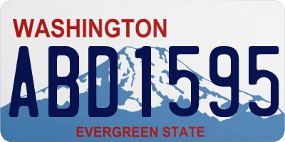 WA license plate ABD1595