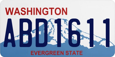WA license plate ABD1611