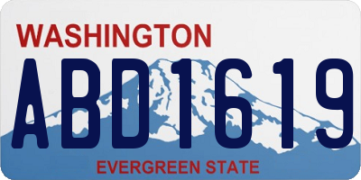 WA license plate ABD1619
