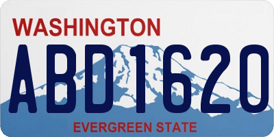 WA license plate ABD1620
