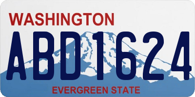 WA license plate ABD1624