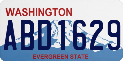 WA license plate ABD1629
