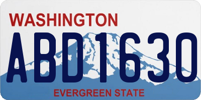 WA license plate ABD1630