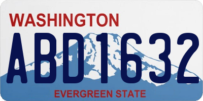 WA license plate ABD1632