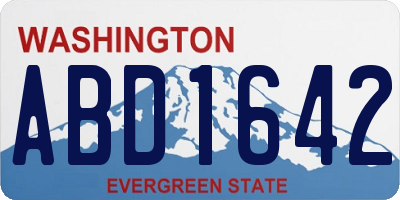 WA license plate ABD1642