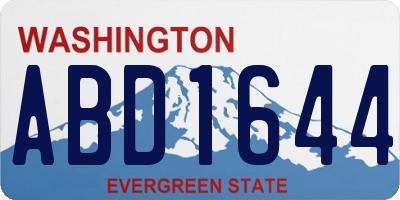 WA license plate ABD1644