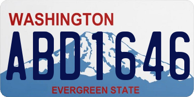 WA license plate ABD1646