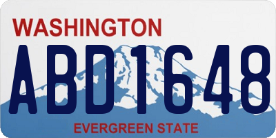 WA license plate ABD1648