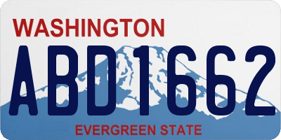 WA license plate ABD1662