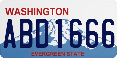 WA license plate ABD1666