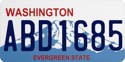 WA license plate ABD1685