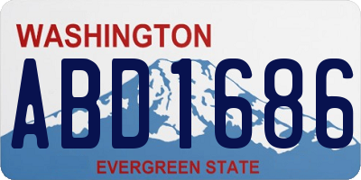 WA license plate ABD1686