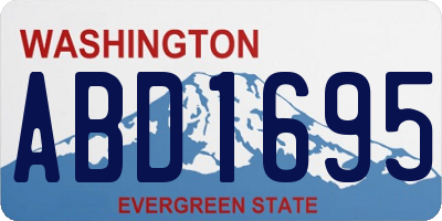 WA license plate ABD1695