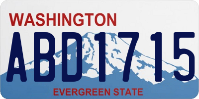 WA license plate ABD1715