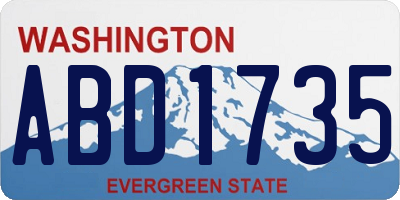 WA license plate ABD1735