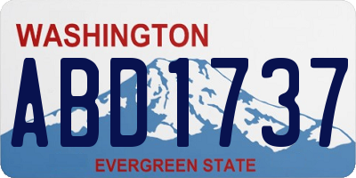 WA license plate ABD1737