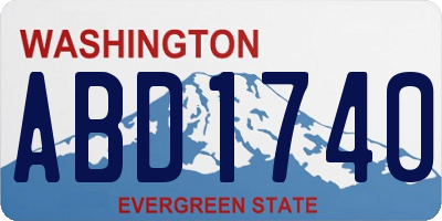 WA license plate ABD1740
