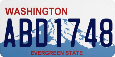 WA license plate ABD1748