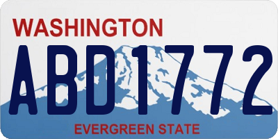 WA license plate ABD1772