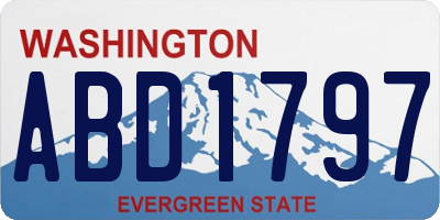 WA license plate ABD1797