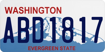 WA license plate ABD1817