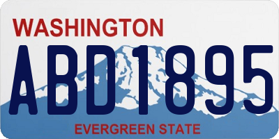 WA license plate ABD1895