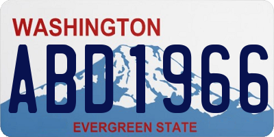 WA license plate ABD1966