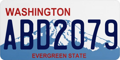 WA license plate ABD2079