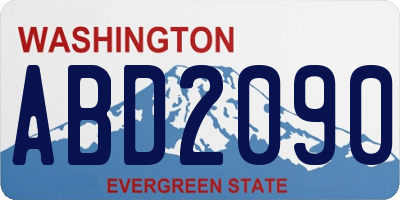 WA license plate ABD2090